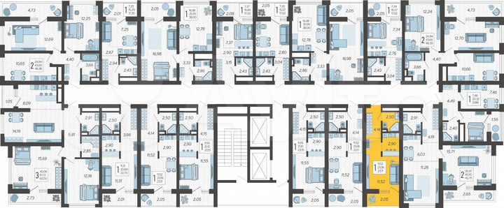 Квартира-студия, 23,1 м², 9/19 эт.