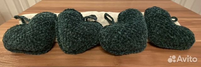 Сердечки вязаные