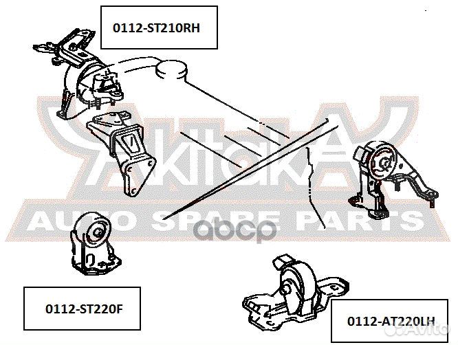 Подушка двигателя перед лев 0112AT220LH asva