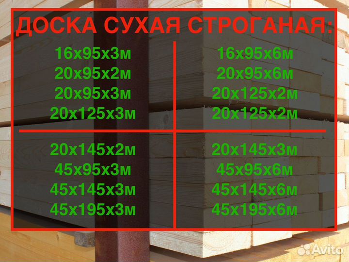 Доска, калиброванная, сухая,строганная 45953000ав