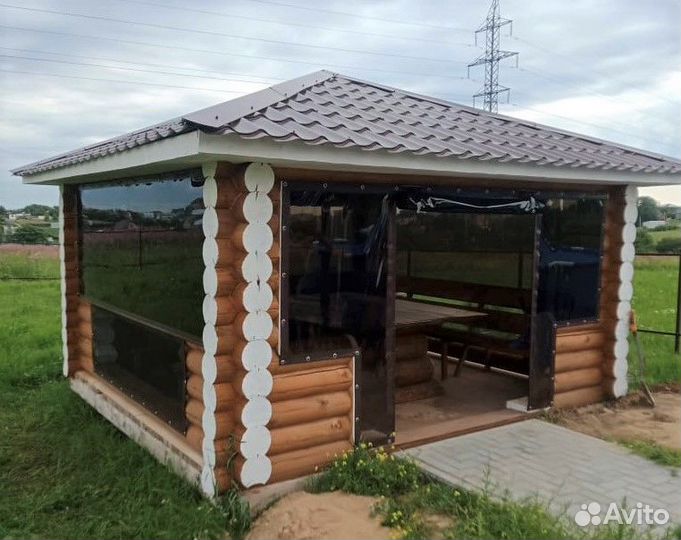 Мягкие пвх окна на беседку Москитная сетка