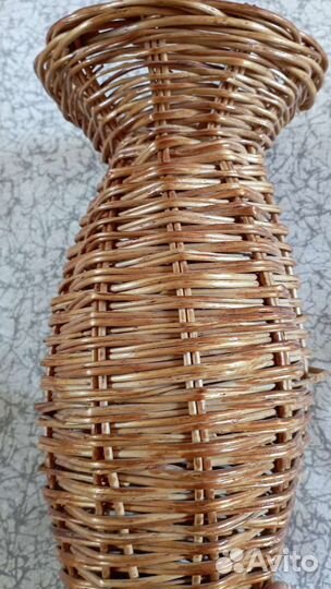 Ваза плетёная из натуральной лозы