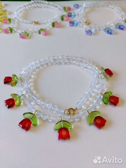 Бусы винтаж Чешская бижутерия