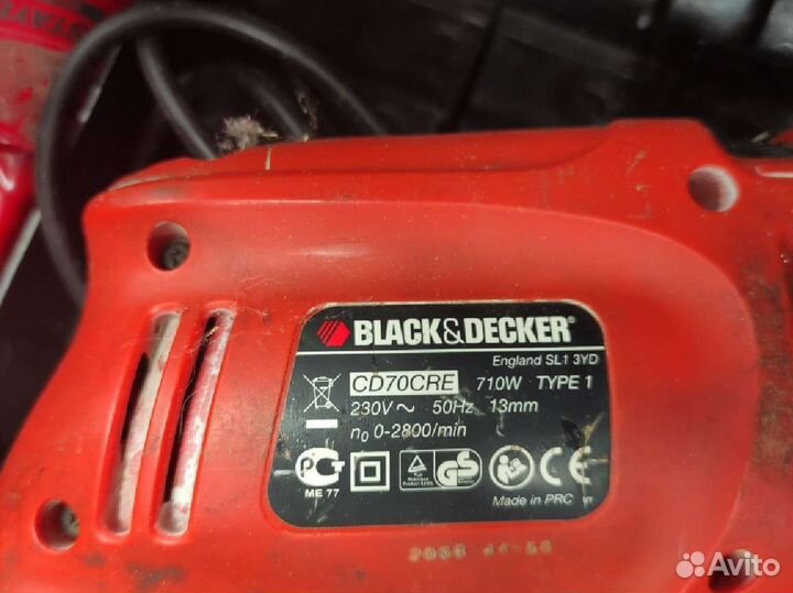 Дрель ударная Black Decker CD70CRE 710 Вт