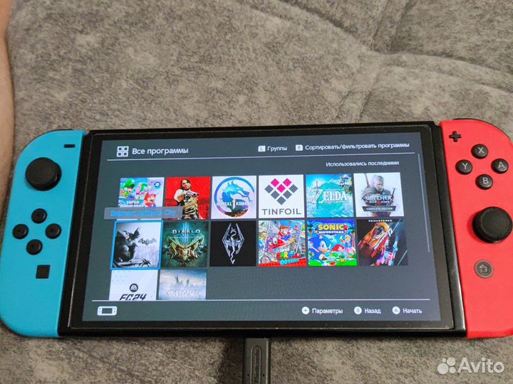 Nintendo switch oled прошитая 64+256гб