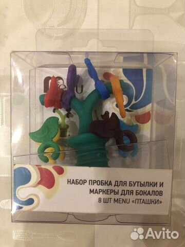 Пробка для бутылки и маркеры для бокалов