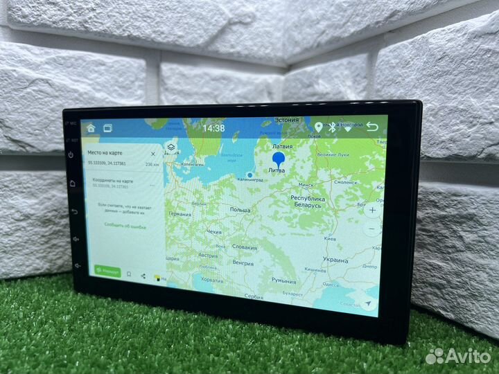 Android магнитола 2DIN 7” 2/32 gb универсальная
