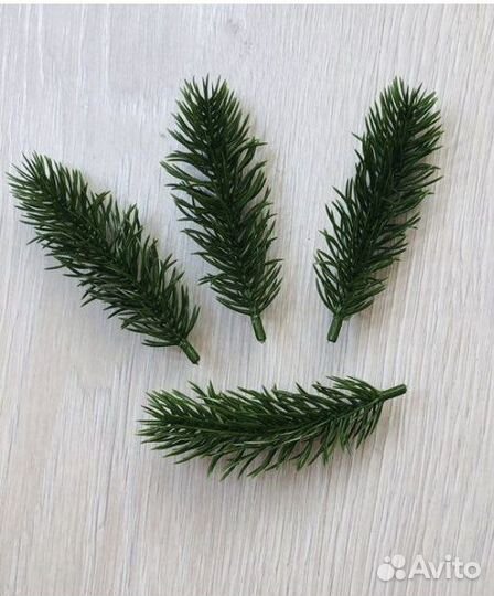 Искусственные литые ветки, ель, нобилис