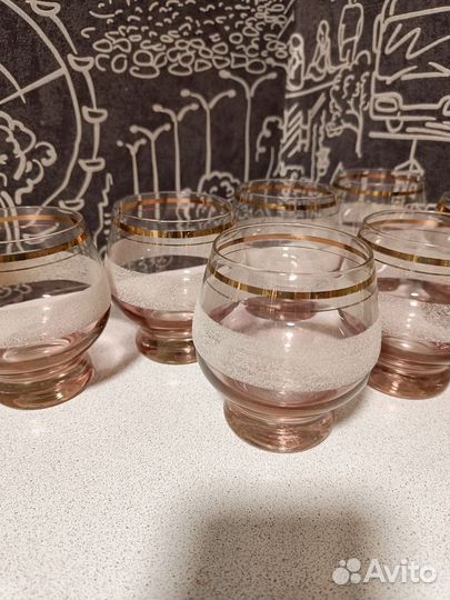 Фужеры цветное стекло СССР