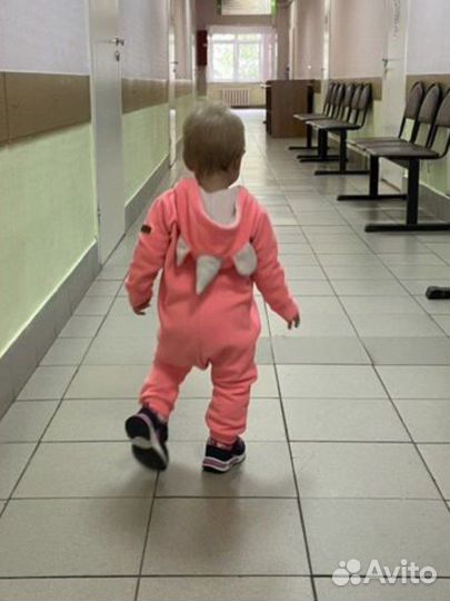 Флисовый комбинезон для девочки единорог 74-86