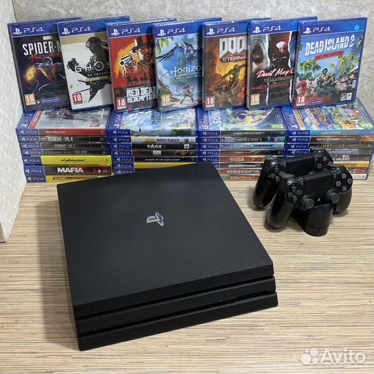 Sony PS4 Pro 1TB PlayStation 4 Гарантия + 40 Игр