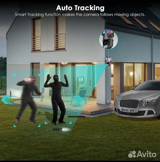 8 мп IP Wi-Fi камера видеонаблюдения 4+4Мп