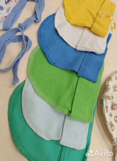 Чепчики и шапочки от 0-6 мес