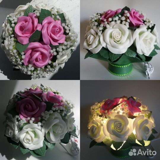 Букет цветов светильник