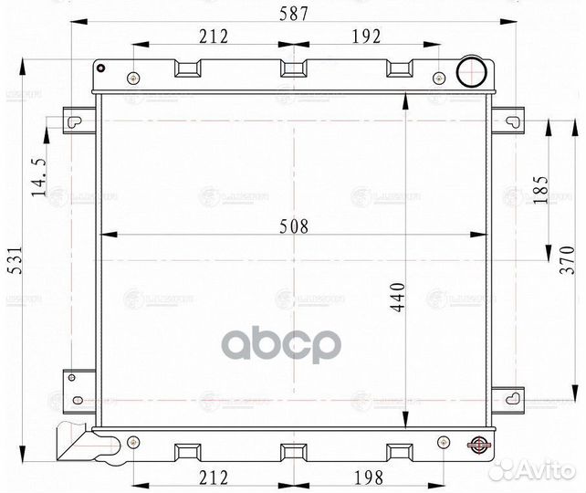 Радиатор охл. для а/м ГАЗель-Бизнес 