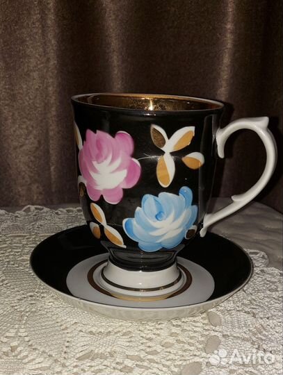 Чашка с блюдцем дулево