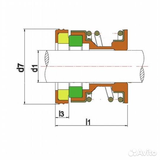 Уплотнитель насоса торцевой 109-50 (70) S/M