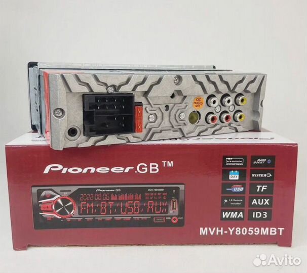 Магнитола pioneer aux/bluetooth/usb