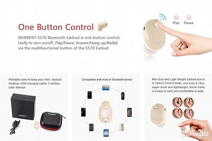 Nenrent S570 Bluetooth Earbud