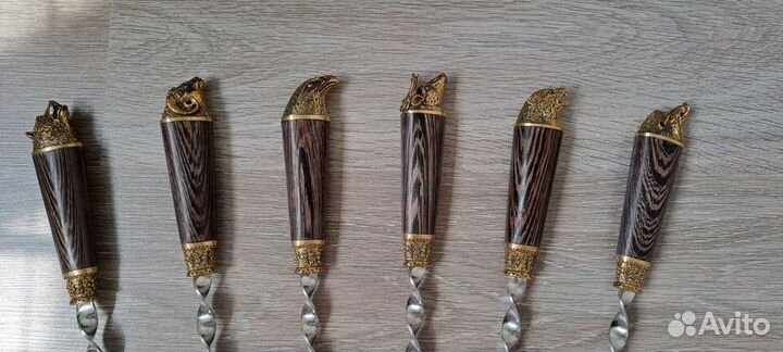 Набор шампуров с головами зверей