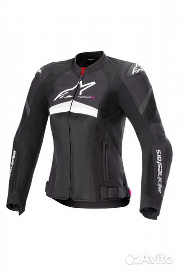 Motorradjacke Alpinestars Stella T-GP Plus R V4 Airflow Damen Schwarz-Wei Schwarz, Wei