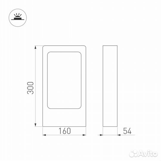 Ландшафтный светильник Светильник LGD-path-frame-H