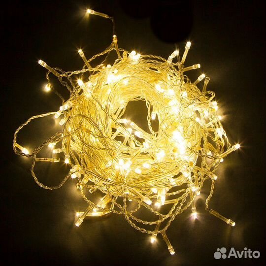 Гирлянда светодиодный занавес 2*2м CL20 желтый