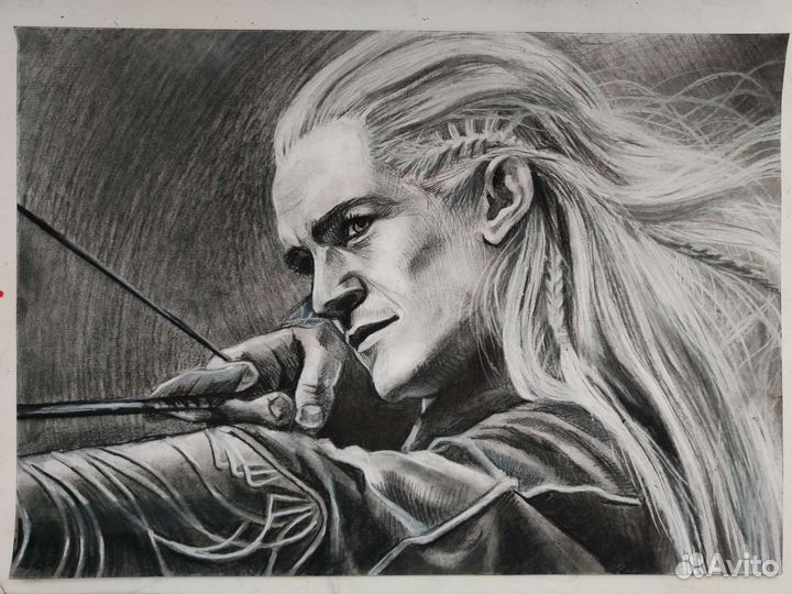 Картина на заказ (уголь/акрил)