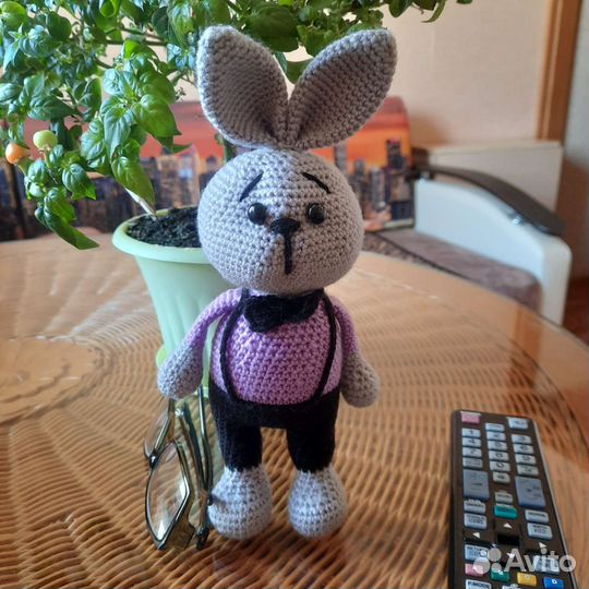 Мягкая игрушка заяц ручная работа