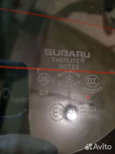 Стекло заднее subaru impreza 2010-2011