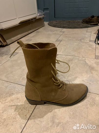 Ботинки женские демисезонные замшевые