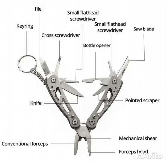 Мультитул складной с чехлом