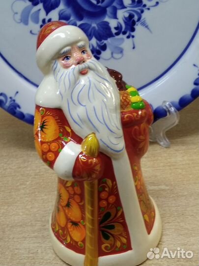 Статуэтка керамика. Дед Мороз. Большой. Яркий