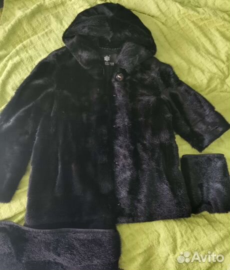 Шуба норковая с капюшоном 46 48 автоледи