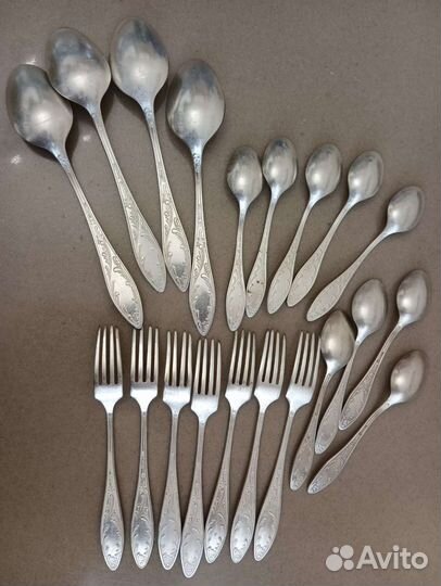 Ложки, вилки мельхиор