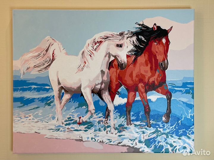 Картина по номерам раскрашенная