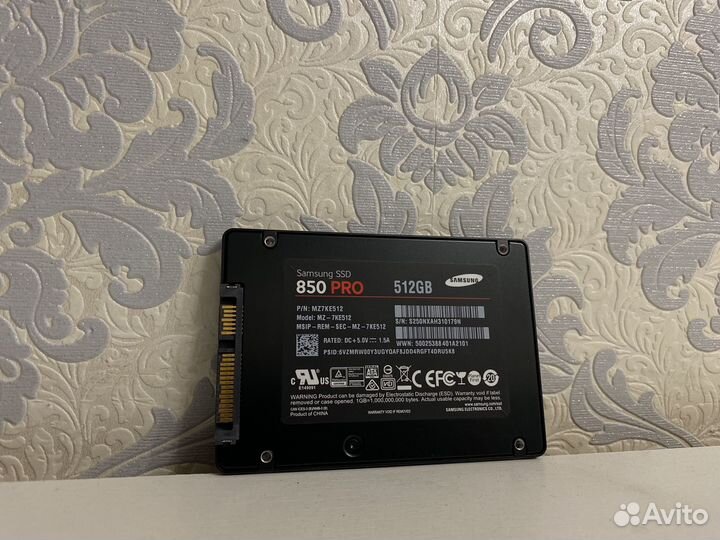 SSD 512Gb Samsung 850 Pro
