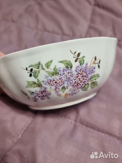 Сухарница капельник дулево сирень 1960