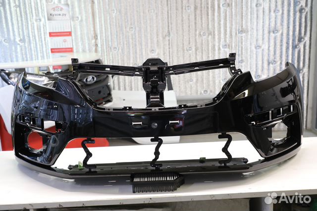 Бампер передний Рено Логан 2 с 2018 черный 676