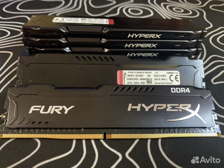 Оперативная память DDR4 Kingston HyperX 8GB и 4GB