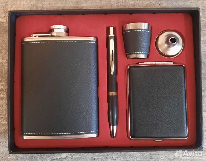 Фляга для алкоголя, подарочный набор, 8 видов