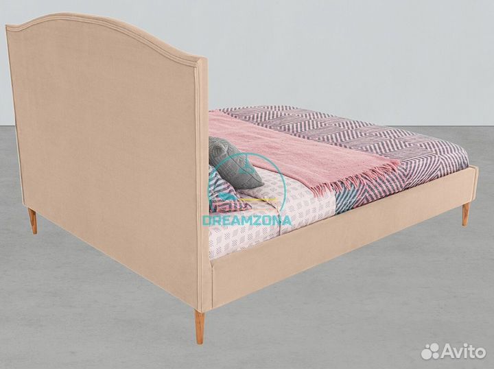 Кровать двуспальная Аннет с мягким изголовьем