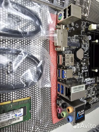 Материнская плата ASRock J3160-ITX для сборки NAS