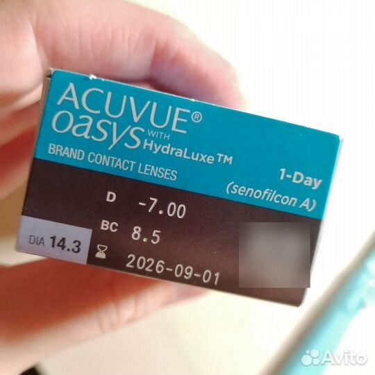 Линзы -7,00 acuvue oasys hydraluxe 1-day