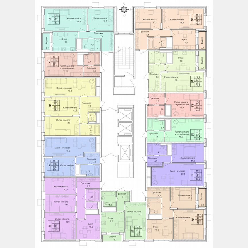 Квартира-студия, 24,1 м², 19/25 эт.