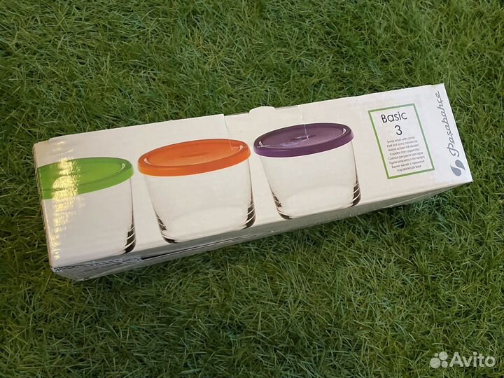 Набор стеклянных банок с крышкой Pasabahce