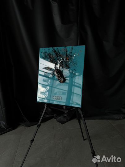 Картина из эпоксидной смолы с Ауди RS6