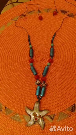 Бусы из муранского стекла ручной работы