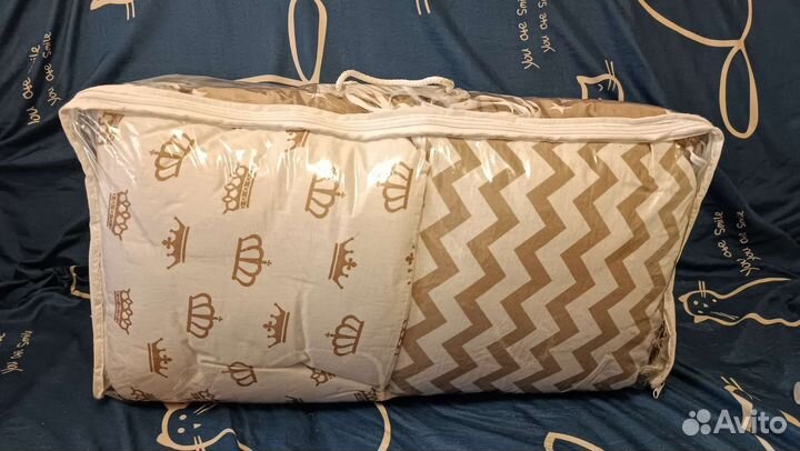 Комплект бортиков в кроватку с балдахином