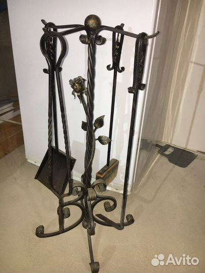 Кованый каминный набор